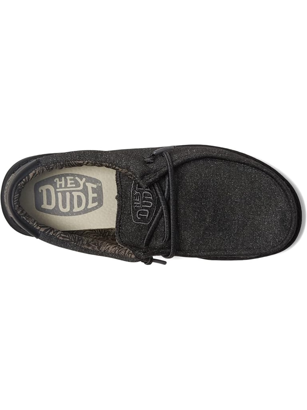 Hey Dude Black Canvas Slip-On Moccasins